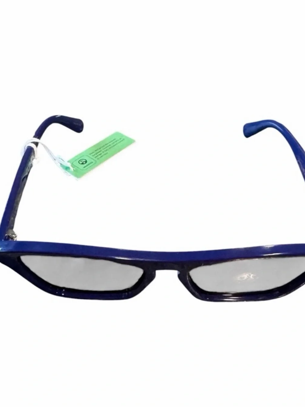 Stella McCartney Blue Square Sunglasses with Brown Lenses